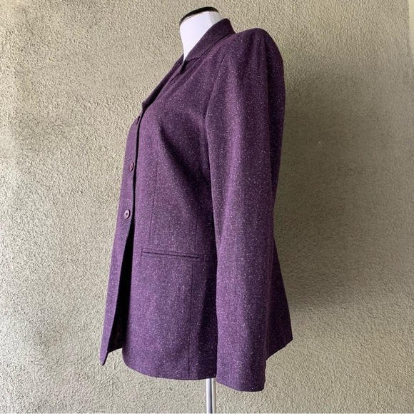 “Amanda Smith” Purple Heather Jacket size 8 - Picture 3 of 13